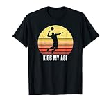 Kiss My Ace Vintage Volleyballer Aufschlag Beach Volleyball T-S