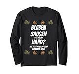 Blasen Saugen oder mit der Hand Laub Geschenk Spruch Lang