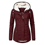 Mymyguoe Fleecejacke Wintermantal Parka PlüSchmantel ÜBergangsmantel Winterjacken Damen Lang Warm Jacke Winterjacke Winter Frauen GefüTtert Kurz Sale Pelzmantel Pelzjacke Winterpark