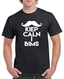 Comedy Shirts - Kiep Caln I Bims - Herren T-Shirt - Schwarz/Weiss Gr. 3XL