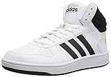adidas Herren Hoops 2.0 Halbschuhe Basketballschuh, Weiß/Schwarz, 46 EU