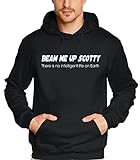 Coole-Fun-T-Shirts Beam ME UP Scotty - There is NO INTELLIGENT Life ON Earth T-Shirt - T-Shirt schwarz-Hoodie Gr.XL