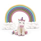 Bombasei, 2 teiliges Einhorn Set mit Regenbogen aus Fondant 119 g