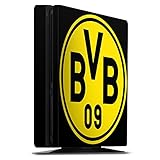 DeinDesign Skin kompatibel mit Sony Playstation 4 PS4 Slim Folie Sticker Borussia Dortmund Logo BVB