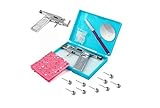 Gesunde Sicherheit Asepsis Edelstahl Ohr Augen Navel Lippen Nase Body Ring Piercing Tattoo Gun Werkzeug-Set mit 49 Paar Metall Ohrstecker und Marker Pen S