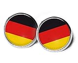 Deutschland Ohrstecker- Ohrringe Deutschland Flagge - 12mm - Süße Ohrringe - Flagge - Fussball Outfit - Fussball Party - Flaggen Ohrringe - Fussball Geschenk - Ohrstecker Weihnachten SCS175