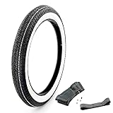 Set 1 Mitas Weißwand Reifen 2,25 x 16 Zoll + 1x Schlauch + 1x Felgenband für Roller, Mofa, Moped, Piaggio, H