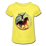 Spreadshirt Ostwind Der Große Orkan Yin & Yang Symbol Mädchen T-Shirt mit Raffungen, XL, Gelb