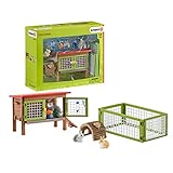 Schleich 42420 Farm World Spielset - Kaninchenstall, Spielzeug ab 3 Jahren,25 x 10 x 16