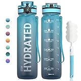 Sahara Sailor Trinkflasche, Sport Trinkflasche, [BPA-frei Tritan] 1L Auslaufsicher Sport Wasserflasche, Sportflasche für Fahrrad, Camping, Yoga, Gym, Kinder, Kohlensäure Geeig