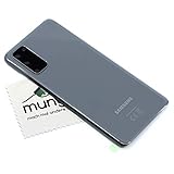 Akkudeckel für Samsung Original für Samsung Galaxy S20 (G980F) Grau Backcover Deckel Rückwand mit mungoo Displayp