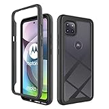 Liner Hülle für Motorola Moto G 5G, Durchsichtig Stoßfest Handyhülle Robuste Silikon Schutzhülle Schwer PC und Weich Schlank TPU Bumper Case Cover für Motorola Moto G 5G - Schwarz/