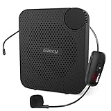 Giecy Sprachverstärker tragbar Kabelloses mit UHF Drahtloses mikrofon 20W wiederaufladbarer 2600mAh Batterie PA-System Stimmverstärker für Lehrer, Reiseleiter, Trainer, Yog