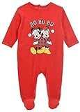 Minnie Mouse Baby - Mädchen Lang Pyjama Schlafanzug (Rot,6 Monate)