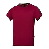 Snickers Herren AllroundWork Kurzarm T-Shirt (XL) (Chilli Rot/Schwarz)