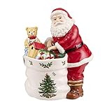 Spode - Christmas Tree Collection – Figur Santa Candy Jar – Glas misst 19,7 x 12,7