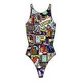 TurboTronic Damen Yeah Comic Bikini-Unterteile, Mehrfarbig, M