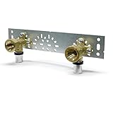 Pipetec Pressfitting 2x Press-Wandwinkel 16x2 - 1/2' auf Montageplatte PFWWSET1604, DVGW, TH