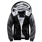 Vexiangni Fleece Kapuzenjacke Herren Kapuzenpullover Classic Sweater Fleecejacke Casual Kapuzenpulli Sweatshirt Mit ReißVerschluss Jacke Sweatjacke Hoodie Dick