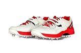 SEGA Reach Performance Spike Cricket-Schuhe, Weiß/Rot, Rot - weiß - Größe: 39 1/3 EU