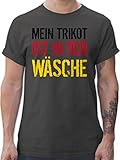 Fussball WM 2022 Fanartikel - Mein Trikot ist in der Wäsche EM Deutschland - 3XL - Dunkelgrau - wm 2018 - L190 - Tshirt Herren und Männer T-S