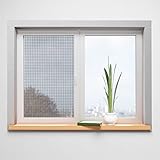 Navaris Insektenschutz Fensternetz magnetisch - 130 x 150cm - Magnet Fliegengitter zuschneidbar - Moskitonetz Mückennetz Gitter für Fenster schw
