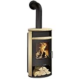 JUSTUS Wasserführender Kaminofen Island Aqua (10,0 kW) Sandstein Schw