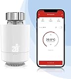 Smart Heizung Thermostat, Etersky WLAN Heizkörperthermostat, App Steuerung Kompatibel mit Alexa Google Home [Etersky Gateway Erforderlich] Temperatursteuerung mit LCD-Anzeige, M30 * 1,5 mm, 3 Adap