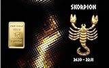 Deutsches Goldkontor 1,0 Gramm Feingold Motiv-Karte Sternzeichen Skorpion Goldbarren / 999,9 G