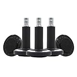 hjh OFFICE 619041 Bodengleiter Bürostuhl STATO-M, Stift 11mm Schwarz/Chrom Gleiter für harte Böden mit Filz-Beschichtung