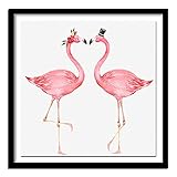 DIY 5D Diamantmalerei Kit Flamingo Diamantstickerei Diamantkunst für Kinder Runder Diamant 50x50