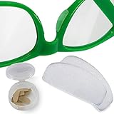 Setex Gecko Grip Anti-Rutsch-Nasenpads für Brillen (5 klare Paare), mikrostrukturierte Fasern, ultra-starker Griff, selbstkleb