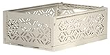Midi Klappbox 15er Set | Faltbarer Schreibtisch Aufbewahrungskoffer Behälterkorb | stabile Faltkiste aus Kunststoff stapelbar Faltbox | DE (Warm Grey)
