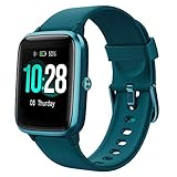 YAMAY Smartwatch,Fitness Armband mit Pulsuhren Fitness Tracker Wasserdicht IP68 Fitnessuhr Sportuhr Schrittzähler für Android iOS Handy Smart Watch mit Unterschiedliche Zifferblätter für Damen H