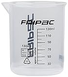 Fripac-Medis Messbecher mit Messskala von 10-120 ml, zum Abmessen von Flüssigkeiten/Feststoffen, transp