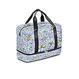 BOLOL Reisetasche mit Gänseblümchen-Motiv, Sporttasche, Sporttasche, Sporttasche, Reisetasche, Reisetasche für Damen und H