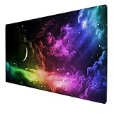 Piszocr Gaming Mauspad Groß (900 x 400 x 3mm) XXL Maus & Tastatur Mousepad, Waschbar, Premium-texturiertes, rutschfeste Gummierte Unterseite Matte für Computer PC Professionelle G