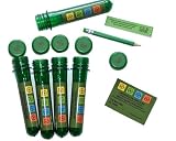 geo-versand 5 x Petling 13cm + 5 x wasserfeste Logbücher + Stift + Aufkleber komplett Set Paket Geocaching Cache Versteck grün 13