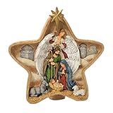 Vssictor Weihnachtskrippen-Sets, Krippen-Szene Geburt Jesus Christus Holzfigur Haus Skulptur Weihnachtsdekoration Xmas Decor, Outdoor Indoor Weihnachtskrippe Figuren Miniaturen O