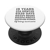 19 Jahre alt 19. Geburtstag Jahrgang 19 Jahre Awesome PopSockets mit austauschbarem PopGrip