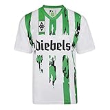 Score Draw Herren Retro - Trikot Borussia Mönchengladbach | Retro Heimtrikot 1995 in Weiß, Größe: XL