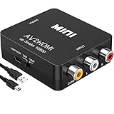 Gloryor® RCA auf HDMI Adapter, AV auf HDMI Konverter, AV zu HDMI Unterstützung 1080P mit USB Ladekabel Schutzhülle für PS2, PS3, Wii, Xbox, Gamecube, N64, PC, Laptop, TV, STB, VCR, Kamera, DVD