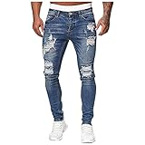 Healter Herren Jogger Jeans Cargo Hose Stretch Slim Fit Jeanshose Denim Hose Designer mit Taschen Modische Chinos Jeans Cargohose für Herren Jogginghose Mit Destroyed-Optik Männer F