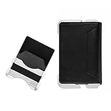 Charley&brain Kartenetui Big Silver mit RFID Schutz - Kartenetui Aluminium&Leder - Kartenetui für 8 Kreditkarten - Card Holder für Damen & Herren - Mit integriertem Flaschenöffner…