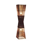 AMPBBAR Stehlampe Stehleuchte Kreative handgewebte Bambus- Stehlampe Südostasien Einfache Wohnzimmer Studie Schlafzimmer Hotel Standardlampe E27 lesen Standleuchten Wohnzimmer Lamp