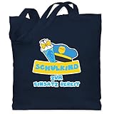 Shirtracer Schulkind Einschulung und Schulanfang - Schulkind zum Einsatz bereit mit Schultüte Polizei - Unisize - Navy Blau - Fun - WM101 - Stoffbeutel aus Baumwolle Jutebeutel lange Henk