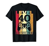 Herren Level 40 Geburtstag Jahre Mann 1981 Männer 40er Geburtstag T-S