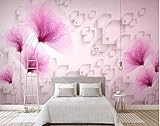 ZZXIAO 3D Vliestapete Traumblume Rosa Panorama-Wandmalereien Wanddekor fototapete 3d effekt tapete Wohnzimmer Schlafzimmer Hintergrundbild-150cm×105