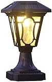 YXZQ Wandleuchte, Solar wasserdichte Säulenleuchte, LED Super Bright Outdoor Sockelleuchte Patio Pillar Veranda Light Gate Außenwandleuchte Park Courtyard V