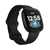 Fitbit Versa 3 - Gesundheits- & Fitness-Smartwatch mit GPS, kontinuierlicher Herzfrequenzmessung, Sprachassistent und bis zu 6+ Tage Akk